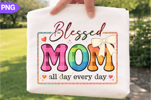 Blessed Mom PNG & Faith Design