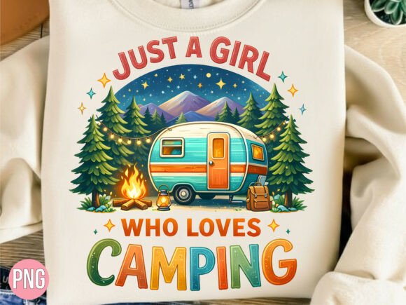Camping Girl Camper Nature Outdoor PNG