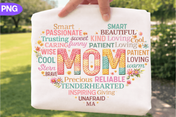 Elevating Print-on-Demand with High-Quality Mom Word Art PNG and Typography Designs