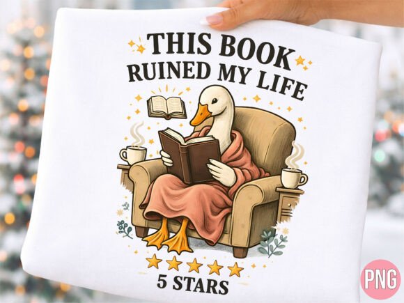 Evaluating the This Book Ruined My Life Duck Shirt PNG for Creative Projects