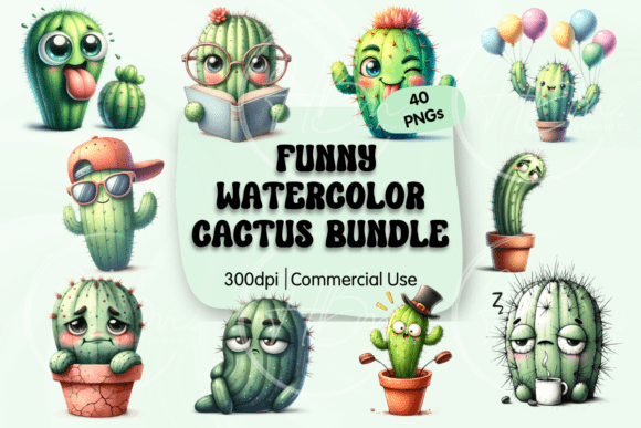 Funny Cactus PNG Sublimation Clipart: A Strategic Asset for Creative Branding