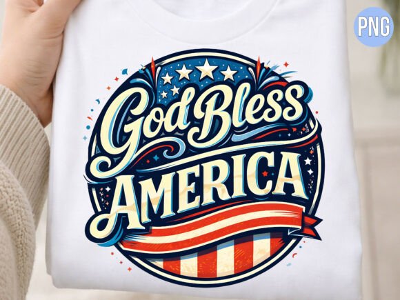 God Bless America Patriotic Emblem PNG