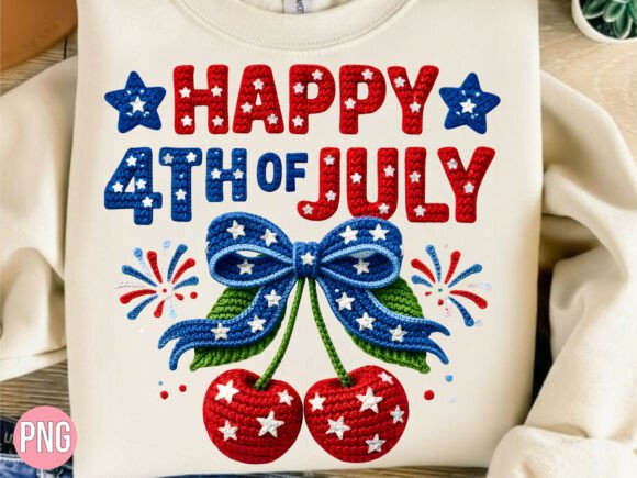 Happy 4th of July Cherry Bow T-shirt PNG: A Practical Asset for Seasonal Design