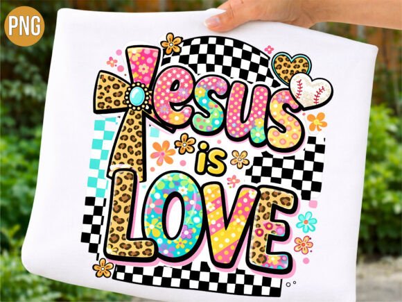 Jesus is Love PNG Christian Faith Shirt: Elevate Your Faith-Based Designs with Premium Digital Art
