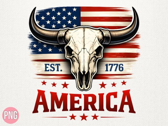 Mastering the American Bull Skull Flag 1776 Shirt PNG for Professional Print-on-Demand Success