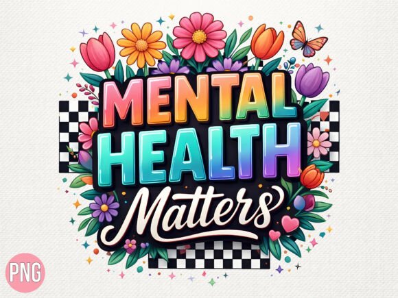 Why the Mental Health Matters Floral Retro PNG Is More Than Just a Pretty Image